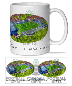 Stockport County Around The Grounds Edgeley Park Stadium Water Colour Mug Cup