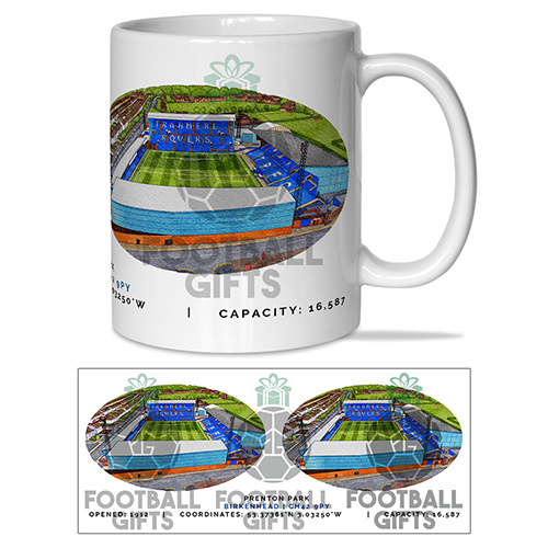 Tranmere Rovers Around The Grounds Prenton Park Stadium Water Colour Mug Cup