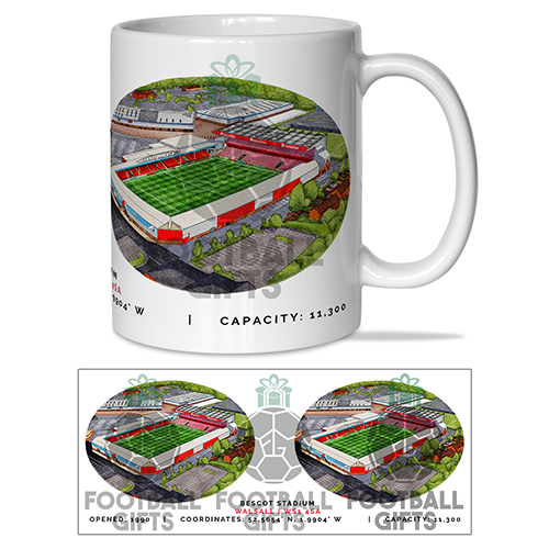 Walsall Around The Grounds Bescot Stadium Water Colour Mug Cup