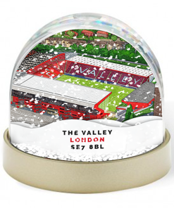 Charlton Athletic Around The Grounds The Valley Stadium Water Colour Snow Globe