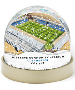 Colchester United Around The Grounds JobServe Community Stadium Water Colour Snow Globe