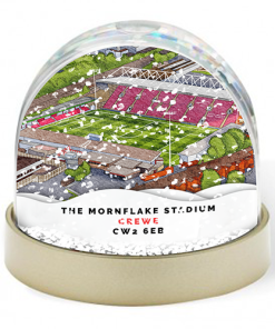 Crewe Alexanda Around The Grounds The Mornflake Stadium Water Colour Snow Globe