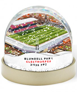 Grimsby Town Around The Grounds Blundell Park Stadium Water Colour Snow Globe