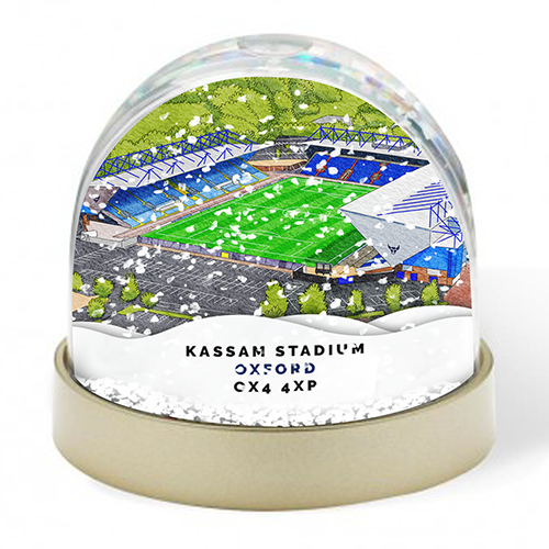 Oxford United Around The Grounds Kassam Stadium Water Colour Snow Globe