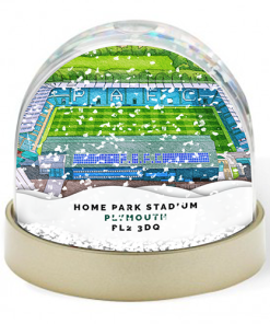Plymouth Argyle Around The Grounds Home Park Stadium Water Colour Snow Globe