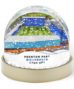 Tranmere Rovers Around The Grounds Prenton Park Stadium Water Colour Snow Globe