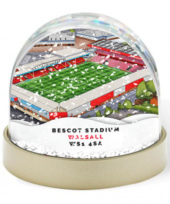 Walsall Around The Grounds Bescot Stadium Water Colour Snow Globe