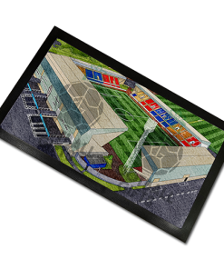 St Johnstone Around The Grounds McDiarmid Park Stadium Water Colour Bar Runner Mat
