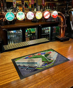 Alternative view of St Johnstone Around The Grounds McDiarmid Park Stadium Water Colour Bar Runner Mat