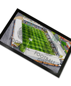 St Mirren Around The Grounds The SMISA Stadium Water Colour Bar Runner Mat