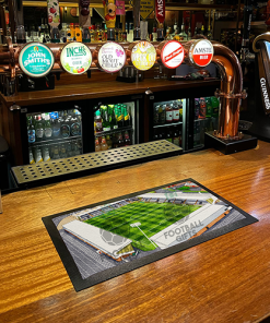 Alternative view of St Mirren Around The Grounds The SMISA Stadium Water Colour Bar Runner Mat