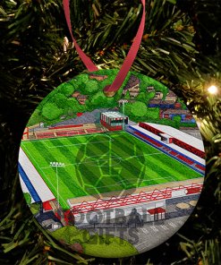 Accrington Stanley Around The Grounds Wham Stadium Water Colour Christmas Tree Decoration Bauble