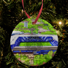 Birmingham City Around The Grounds St Andrews Stadium Water Colour Christmas Tree Decoration Bauble