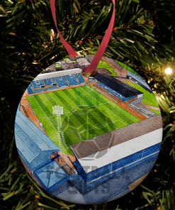 Dundee Around The Grounds Dens Park Stadium Water Colour Christmas Tree Decoration Bauble