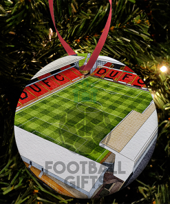 Dundee United Around The Grounds Tannadice Park Stadium Water Colour Christmas Tree Decoration Bauble