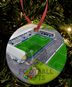 Falkirk Around The Grounds Falkirk Stadium Water Colour Christmas Tree Decoration Bauble