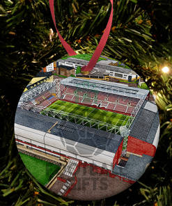 Hearts Around The Grounds Tynecastle Park Stadium Water Colour Christmas Tree Decoration Bauble