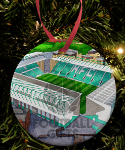 Hibernian Around The Grounds Easter Road Stadium Water Colour Christmas Tree Decoration Bauble