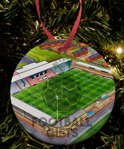 Morecambe Around The Grounds Mazuma Mobile Stadium Water Colour Christmas Tree Decoration Bauble