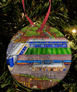 Peterborough Around The Grounds London Road Stadium Water Colour Christmas Tree Decoration Bauble