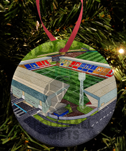St Johnstone Around The Grounds McDiarmid Park Stadium Water Colour Christmas Tree Decoration Bauble