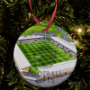 St Mirren Around The Grounds The SMISA Stadium Water Colour Christmas Tree Decoration Bauble