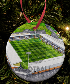 St Mirren Around The Grounds The SMISA Stadium Water Colour Christmas Tree Decoration Bauble