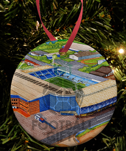 West Brom Around The Grounds The Hawthorns Stadium Water Colour Christmas Tree Decoration Bauble