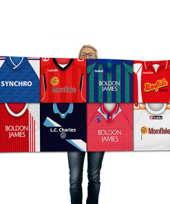 Alternative view of Crewe Alexandra Classic Kits Montage Retro Shirt Beach Towel