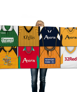 Alternative view of Newport County Classic Kits Montage Retro Shirt Beach Towel