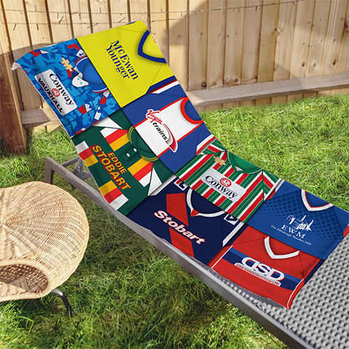 Carlisle Utd Classic Kits Montage Retro Shirt Beach Towel