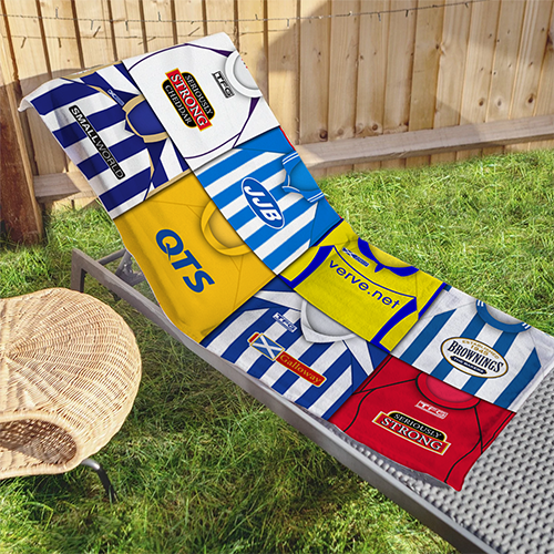 Kilmarnock Classic Kits Montage Retro Shirt Beach Towel