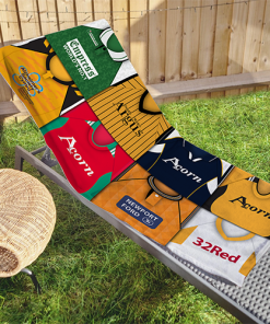 Newport County Classic Kits Montage Retro Shirt Beach Towel