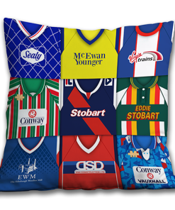 Alternative view of Carlisle United Retro Kit Montage Jumbo Football Cushion Classic Kits