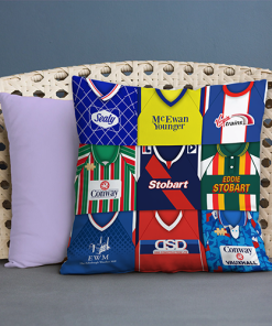 Carlisle United Retro Kit Montage Jumbo Football Cushion Classic Kits
