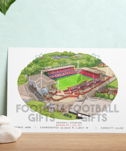 Alternative view of Barnsley Around The Grounds Oakwell Stadium Water Colour Print Framed Print