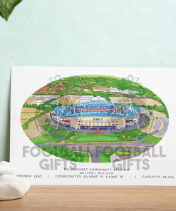 Alternative view of Bolton Wanderers Around The Grounds Toughsheet Community Stadium Water Colour Print Framed Print