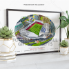 Brentford Around The Grounds Gtech Community Stadium Water Colour Print Framed Print