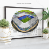 Cardiff Around The Grounds Cardiff City Stadium Water Colour Print Framed Print