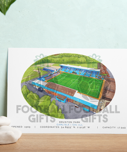 Alternative view of Carlisle Utd Around The Grounds Brunton Park Water Colour Print Framed Print