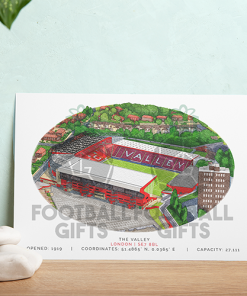 Alternative view of Charlton Athletic Around The Grounds The Valley Water Colour Print Framed Print