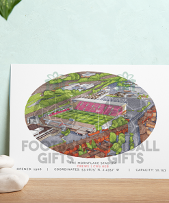 Alternative view of Crewr Alexandra Around The Grounds The Mornflake Stadium Water Colour Print Framed Print