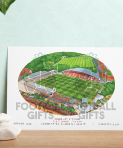 Alternative view of Fleetwood Town Around The Grounds Highbury Stadium Water Colour Print Framed Print