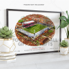 Grimsby Town Around The Grounds Blundell Park Water Colour Print Framed Print