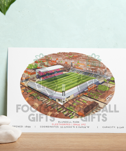 Alternative view of Grimsby Town Around The Grounds Blundell Park Water Colour Print Framed Print