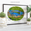 Huddersfield Around The Grounds Kirklees Stadium Water Colour Print Framed Print