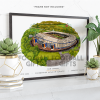 Hull City Around The Grounds MKM Stadium Water Colour Print Framed Print
