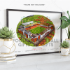 Leyton Orient Around The Grounds Brisbane Road Water Colour Print Framed Print
