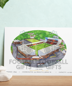 Alternative view of Motherwell Around The Grounds Fir Park Stadium Water Colour Print Framed Print