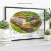 Northampton Town Around The Grounds Sixfields Stadium Water Colour Print Framed Print